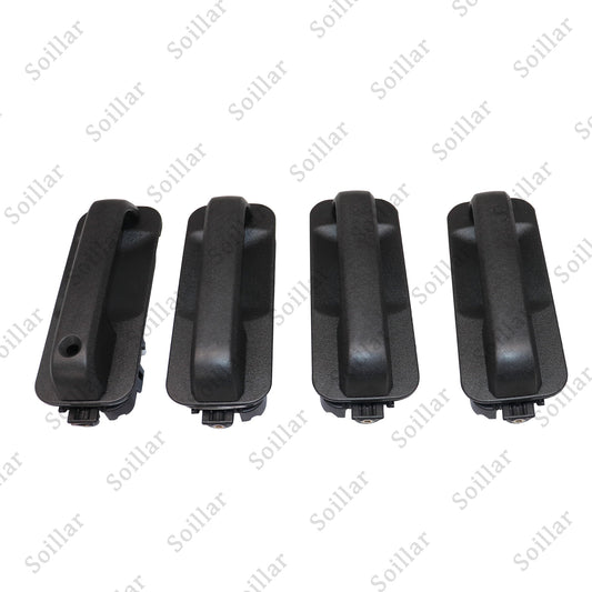 4pcs For Ford F150 2015-2020 Front And Rear Door Black Door Outer Handle