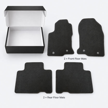 4-Door Floor Mats Carpet Velour Black For 2015-2021 Lexus NX200t NX300 NX300h