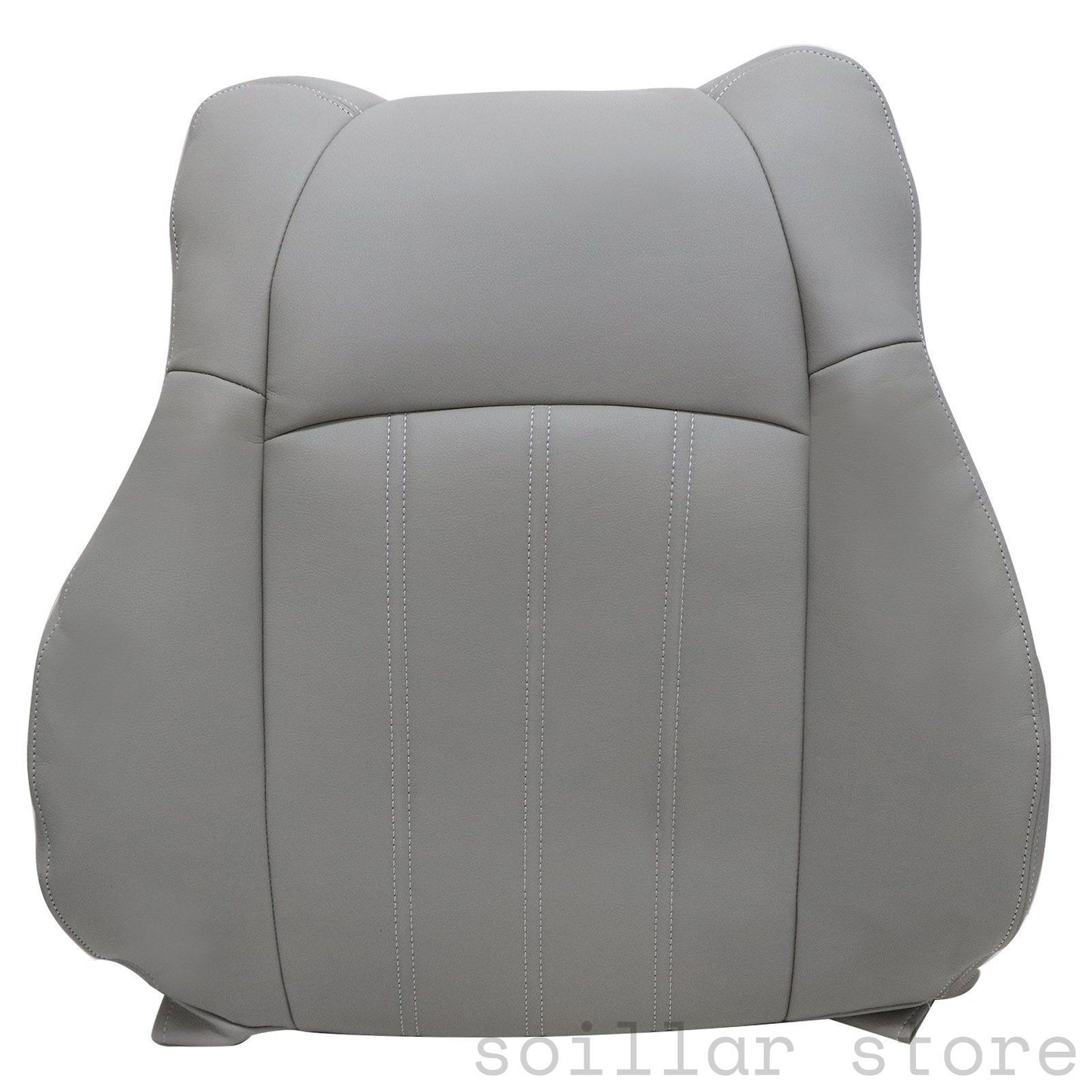 4PCS For 2005 2006 2007 2008 2009 2010 Chrysler 300C Front Both Side Driver & Passenger Bottom & Top Leather Seat Cover Gray