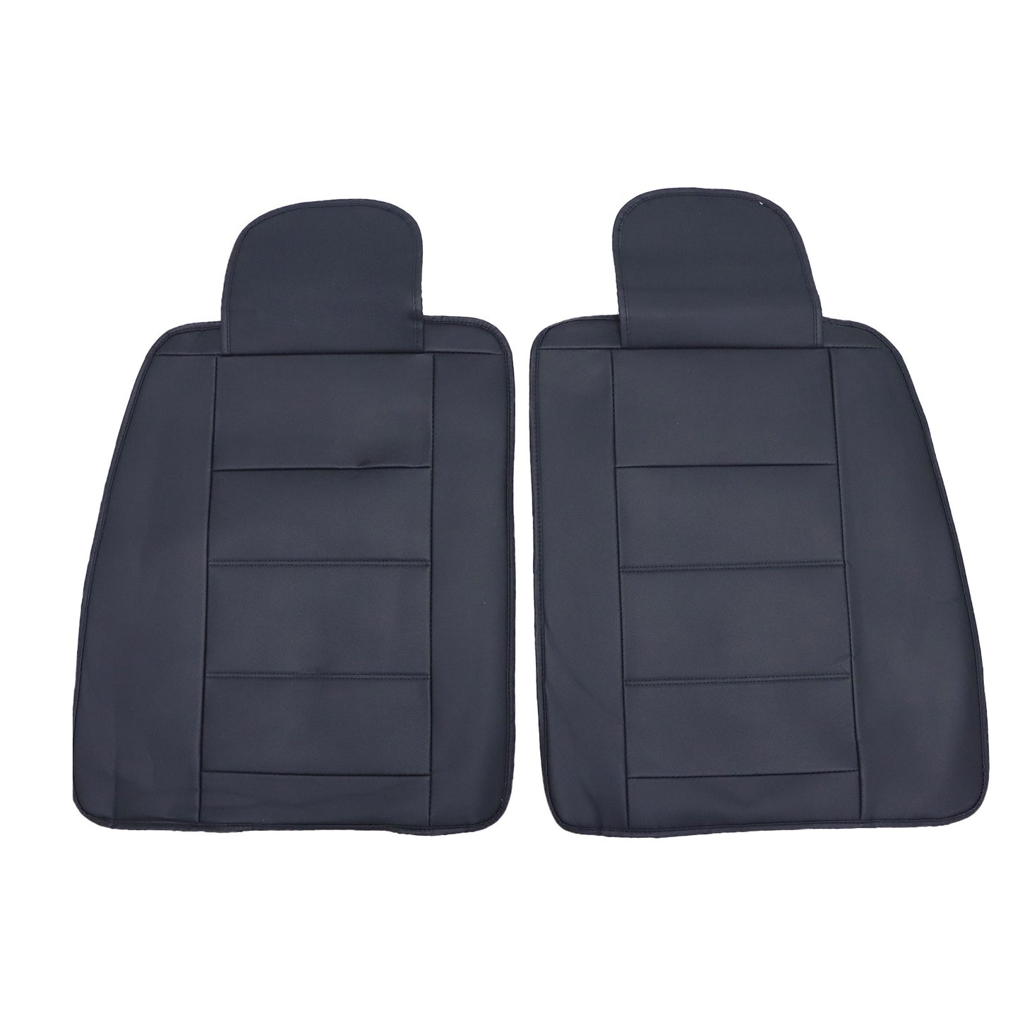 Leather Car Seat Covers 5 Seat For Toyota Front+Rear Seat Protectors Black Pad