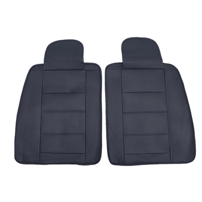 Leather Car Seat Covers 5 Seat For Toyota Front+Rear Seat Protectors Black Pad