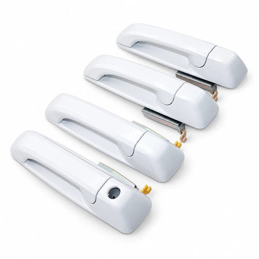 4PCS Bright White Door Handles For 2012-2018 Dodge Ram 1500 2500 3500