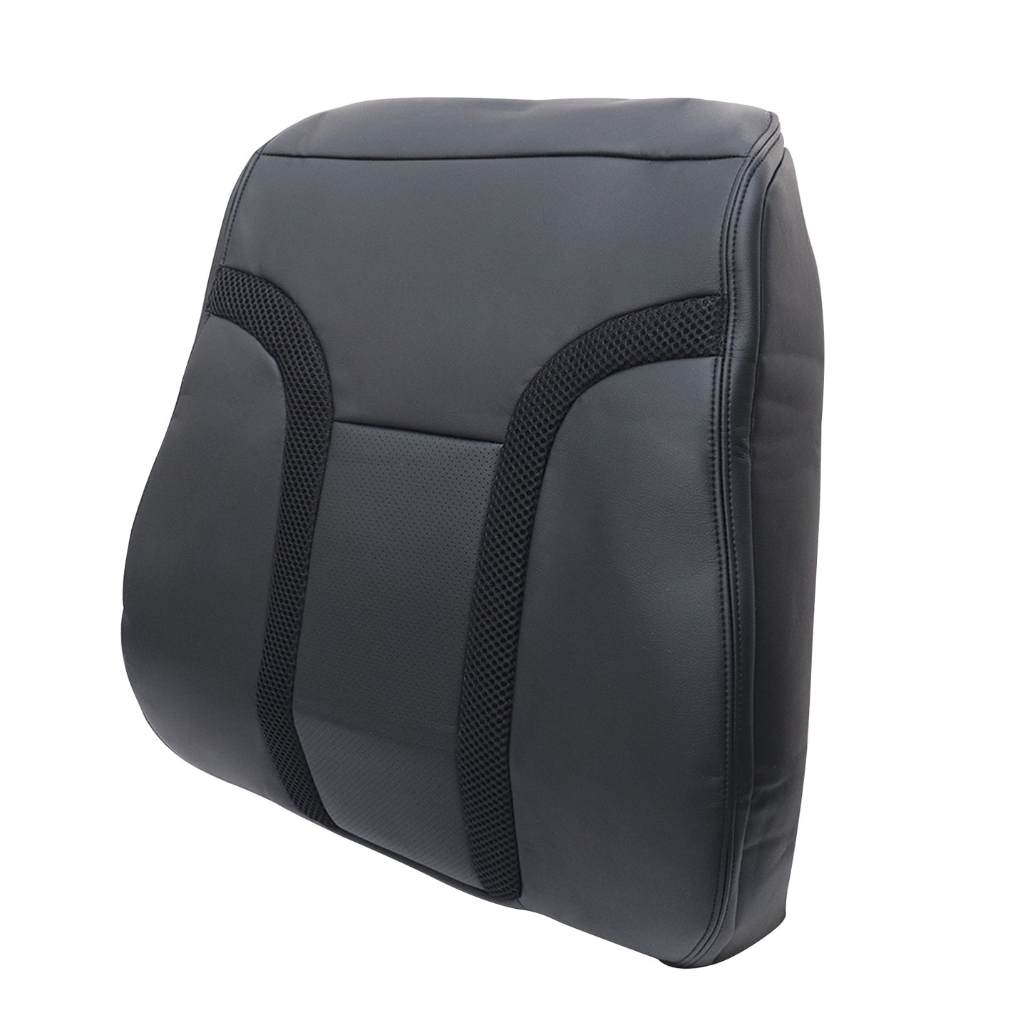 For 2010-2014 Ford F-150 Raptor SVT Front Driver & Passenger Bottom & Top Leather Seat Cover Black