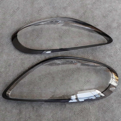 2x Car Front Headlight Lens Cover Shell For Porsche Boxster Cayman 981 2014-2016