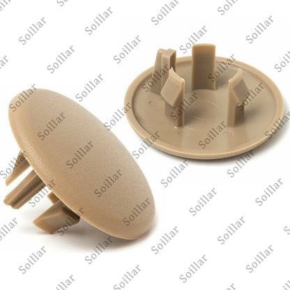 2PCS Beige Rear Armrest Seat Bolt Cover Cap Fit For 2007-2018 TAHOE GMC YUKON XL