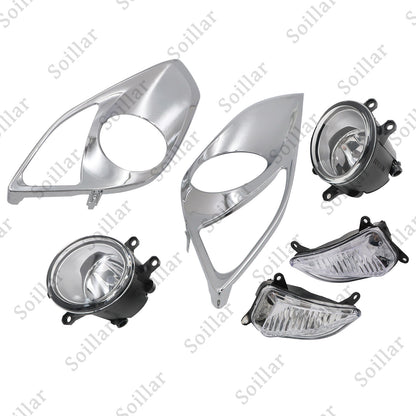 For 2013-2015 Toyota Avalon Bumper Fog Lamp Set W/ Turn Signal Lights + Bezels