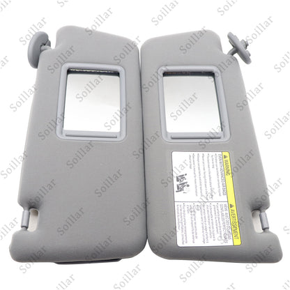 1 Pair For 2005-2015 Toyota Tacoma Sun Visor LH Driver & RH Passenger Side Gray