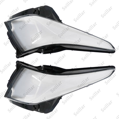 Fits Cadillac ATS 2013 2014 2015-2017 2018 Pair Headlight Lamp Cover Lens Shell