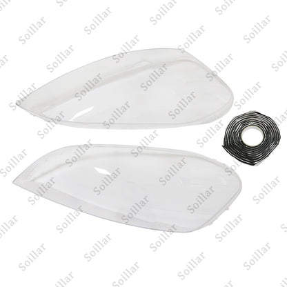2x For Volvo XC60 2009-2013 Left+Right Front Headlamp Headlight Clear Cover Lens