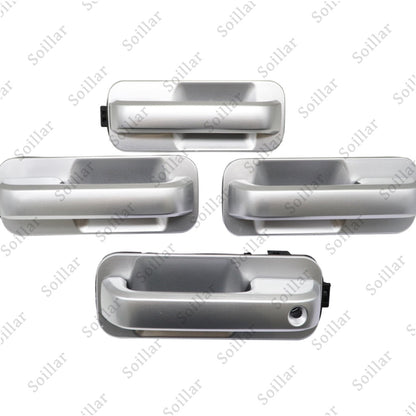 4Pcs Fits 2015-2020 Ford F-150 F150 Ingot Silver Door Handles Front and Rear Set