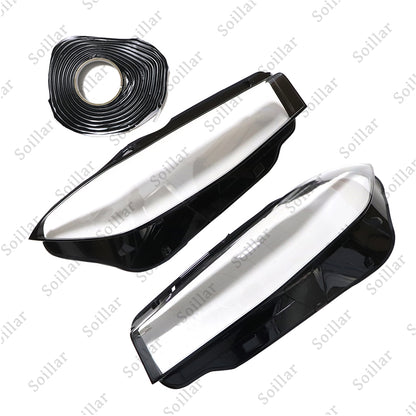 Headlight Pair Headlamp Lens Cover For Infiniti Q50 2014-2021 Front Left Right