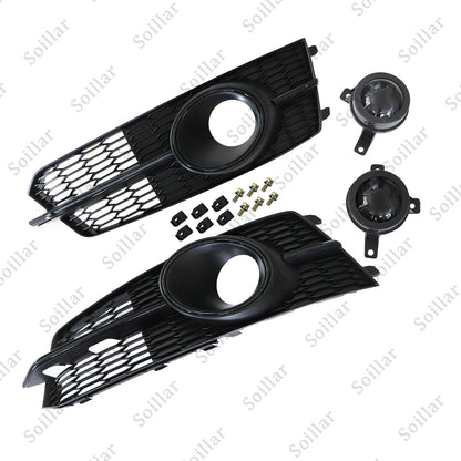 For Audi A6 S6 RS6 2016 2017 2018 Front honeycomb Mesh Grill Fog Light Grille