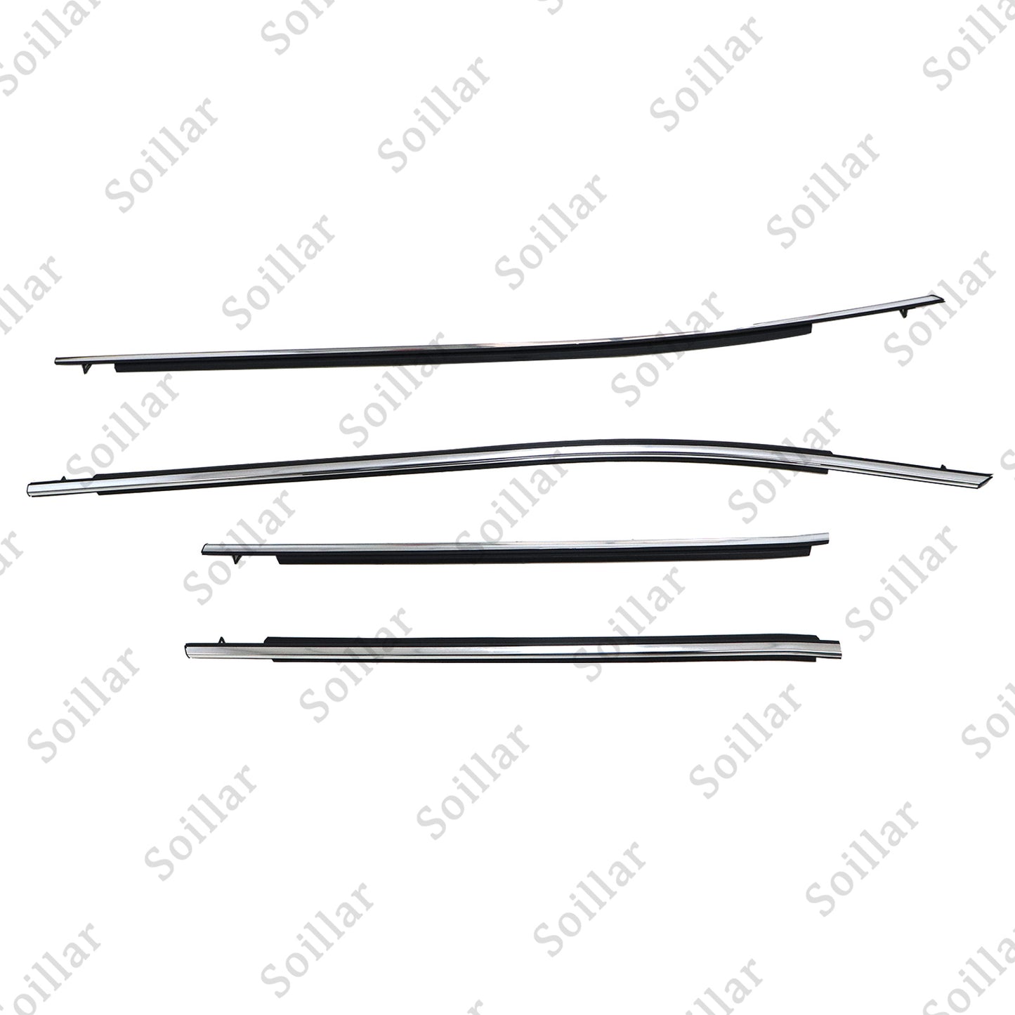 4Pcs Door Belt Molding Chrome Trim Left & Right Side For 2018-2022 Toyota Camry