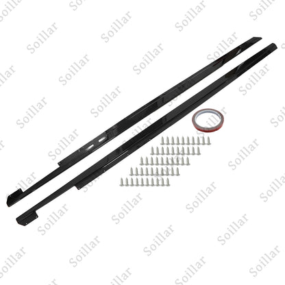 Gloss Black Side Skirt Panel Extension Lip Body for BMW G20 G28 M340i 2019-2024
