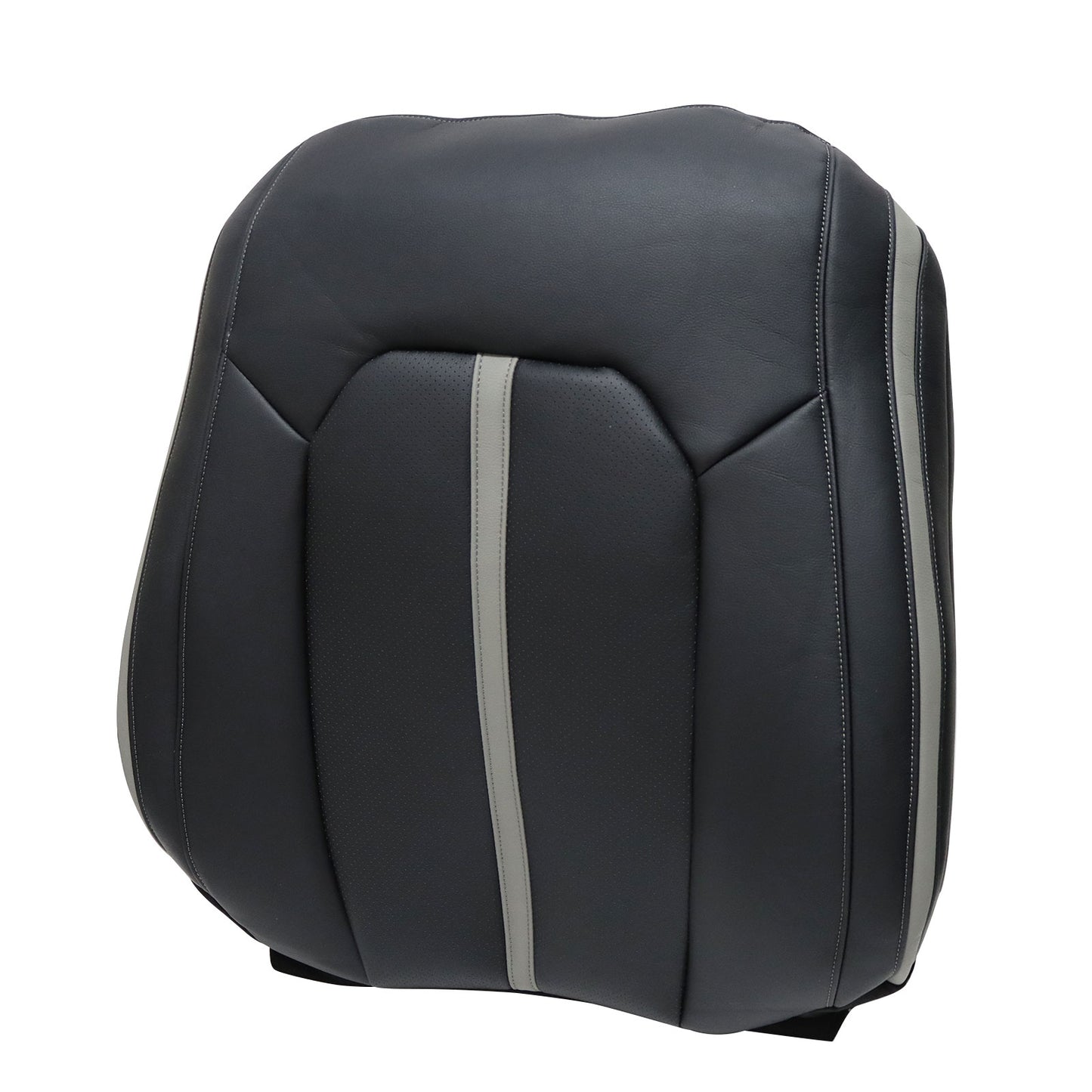 For 2015-2020 Ford F150 F250 F350 Front Driver & Passenger Bottom & Top Leather Seat Cover Black