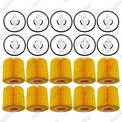10x Engine Oil Filter Kit for Toyota Camry Sienna Highlander RAV4 2.5L 2.7L 3.5L