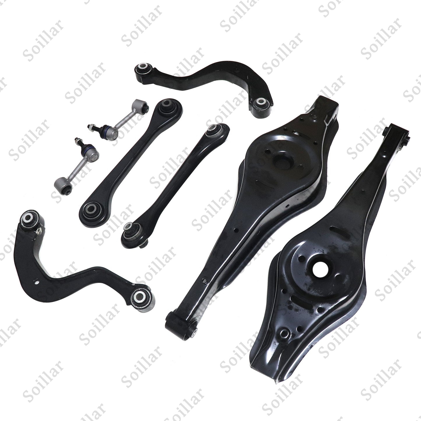 8pcs Rear Upper & Lower Control Arm w/Bushing For Audi A3 VW Jetta Passat Tiguan