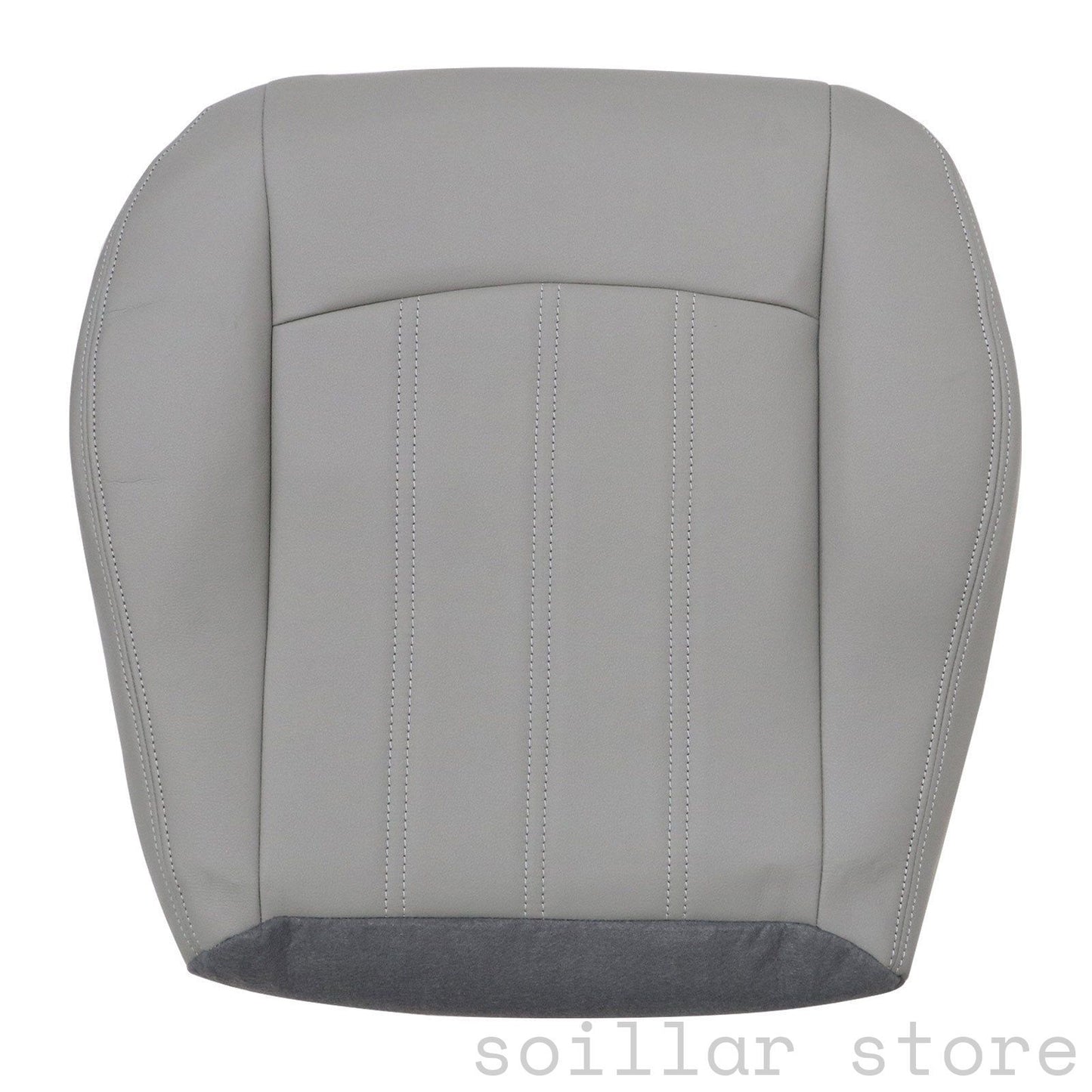 4PCS For 2005 2006 2007 2008 2009 2010 Chrysler 300C Front Both Side Driver & Passenger Bottom & Top Leather Seat Cover Gray