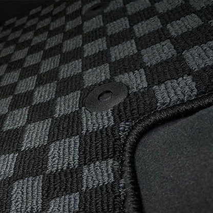 For 2019 2020 2021 2022 2023 2024 BMW 3-Series G20 & M3 G80 2-Row Checkered Flag Carpet Floor Mats