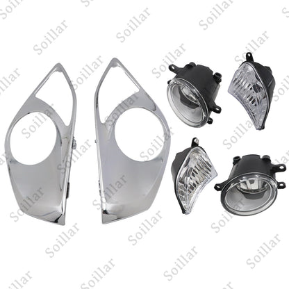 For 2013-2015 Toyota Avalon Bumper Fog Lamp Set W/ Turn Signal Lights + Bezels