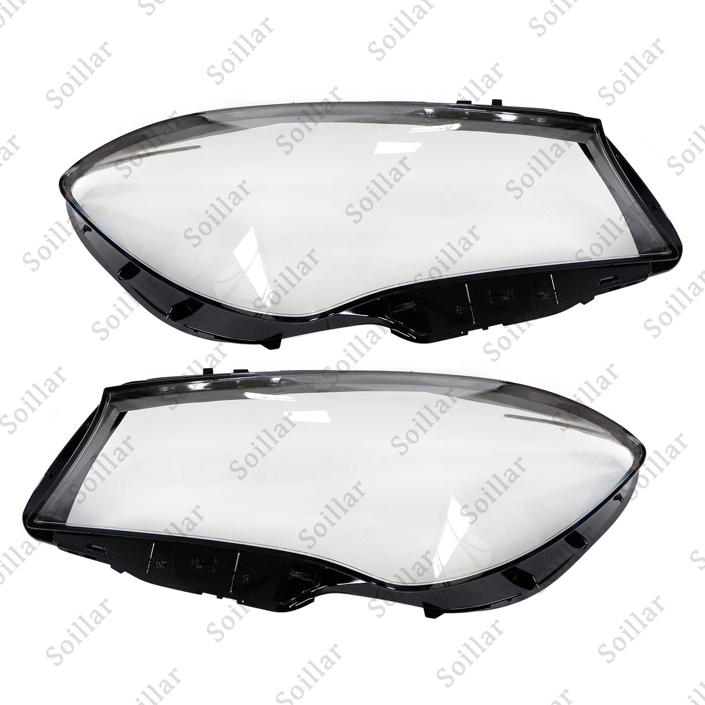 A Pair Headlight Clear Lens Cover For 2016-2019 Mercedes-Benz W117 CLA250 CLA45