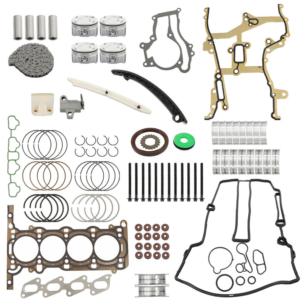 1.4L Engine Rebuild - Gasket Piston Bearing Timing Chain Kit For Buick Chevrolet
