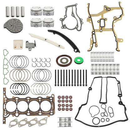 1.4L Engine Rebuild - Gasket Piston Bearing Timing Chain Kit For Buick Chevrolet