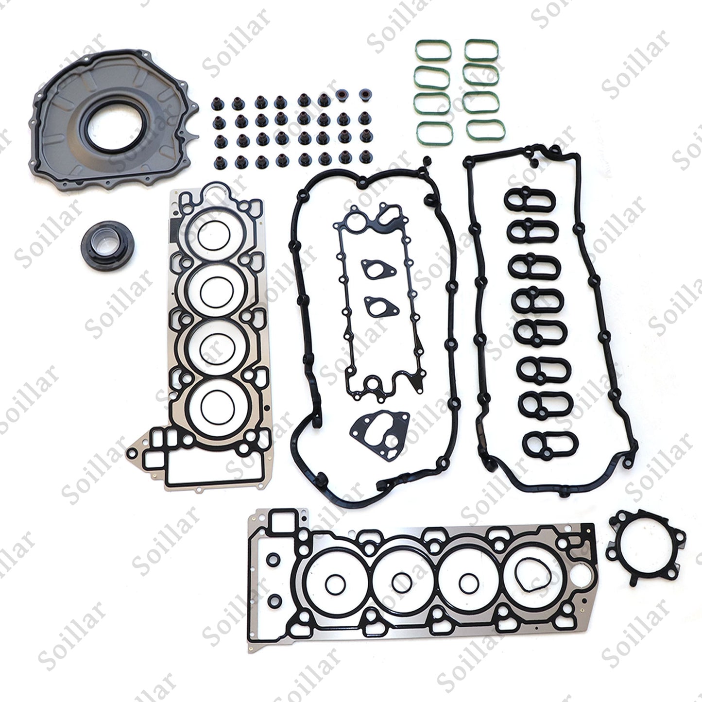 5.0L Engine Rebuild Gasket+Piston(w/rings)+Valve Kit For Jaguar Land Rover AJ133