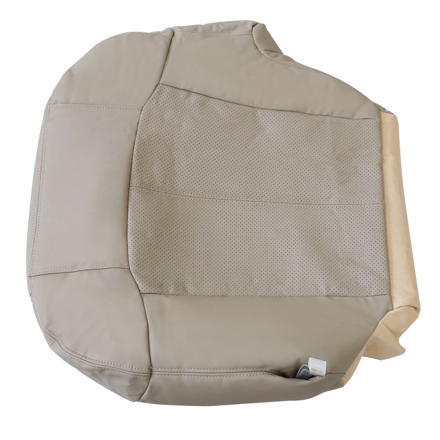 For 2002 Cadillac Escalade Front Driver & Passenger Bottom Perforated Leather Seat Cover Tan