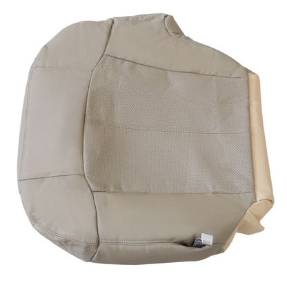 For 2002 Cadillac Escalade Front Driver & Passenger Bottom Perforated Leather Seat Cover Tan