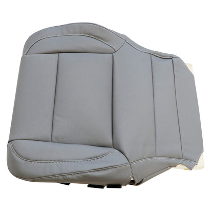 For 2014-2019 Chevy Silverado Front Driver & Passenger Bottom Leather Seat Cover Dark Ash Gray