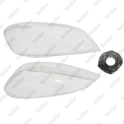 2x For Volvo XC60 2009-2013 Left+Right Front Headlamp Headlight Clear Cover Lens