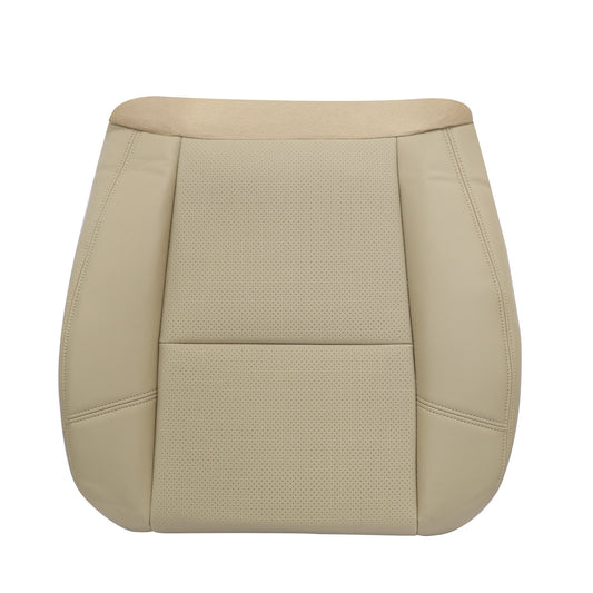 For 2007-2014 Cadillac Escalade Front Driver & Passenger Bottom & Top Perforated Leather Seat Cover Tan