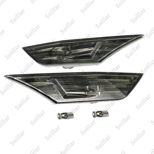 Smoked Side Marker Lamp Turn Signal Light W/ Led Bulbs for Honda Civic 2016-2021
