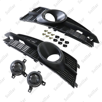 For Audi A6 S6 RS6 2016 2017 2018 Front honeycomb Mesh Grill Fog Light Grille