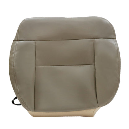 Front Driver & Passenger Bottom & Top Leather Seat Cover Tan 2004-2008 For Ford F-150 Lariat XL XLT STX FX4