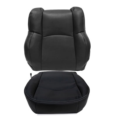 For 2009-2018 Dodge Ram 1500 2500 3500 Replacement Driver & Passenger Bottom & Top Leather Seat Cover Black