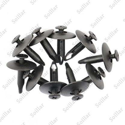 10Pcs Radiator Cover Retainer Clips Rivets fit for Ford F150 Mustang F250