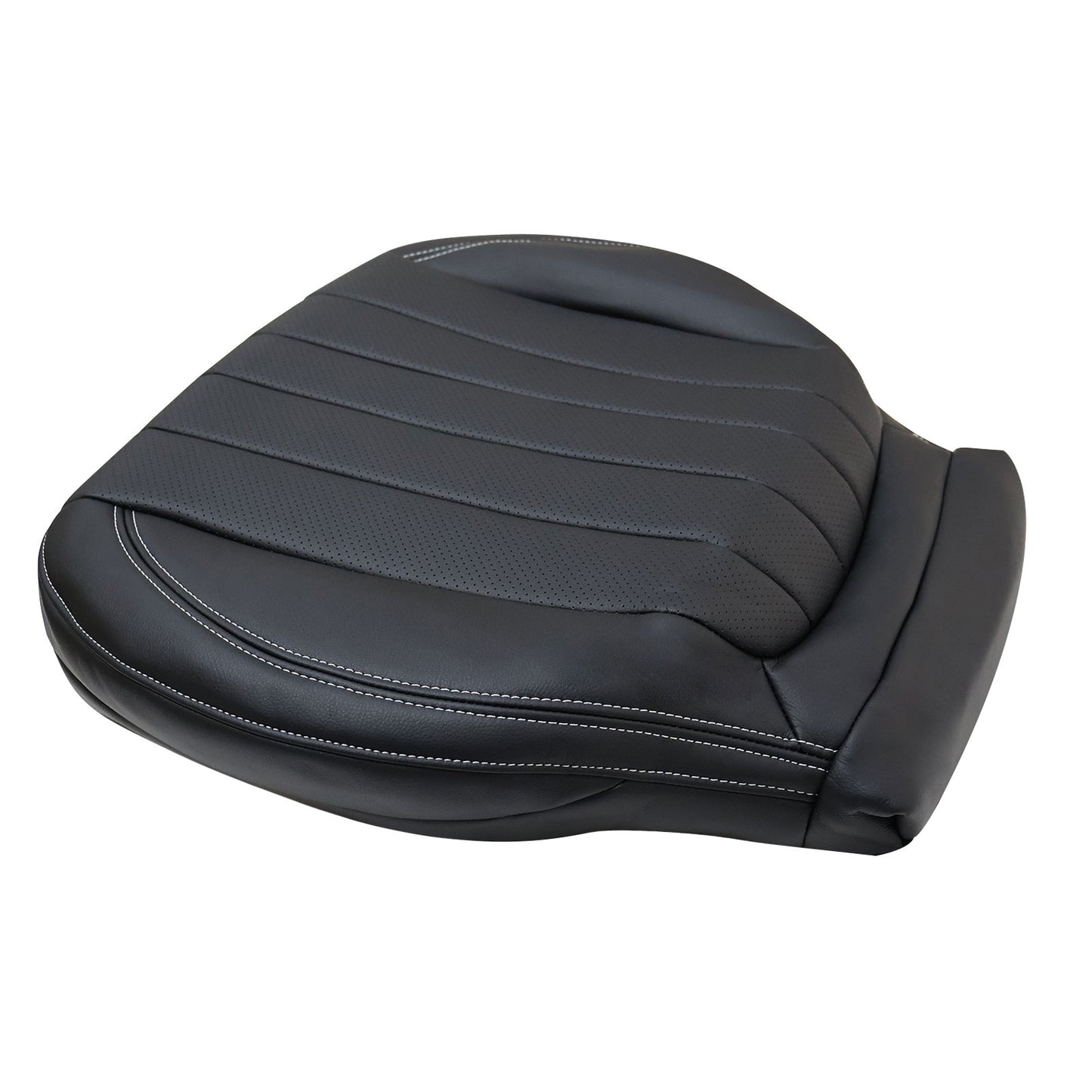 For 2017-2020 Mercedes Benz E300 E350 E400 E450 Driver Bottom Leather Seat Cover Black