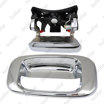 Chrome Tailgate Handle & Bezel Lock Set For 1999-2007 Chevy Silverado GMC Sierra