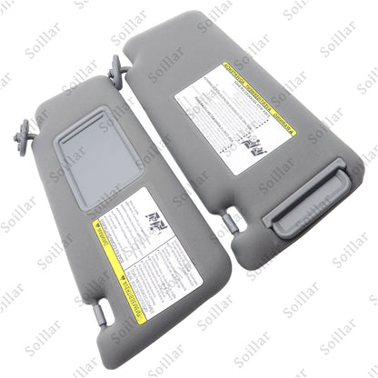 1 Pair For 2005-2015 Toyota Tacoma Sun Visor LH Driver & RH Passenger Side Gray