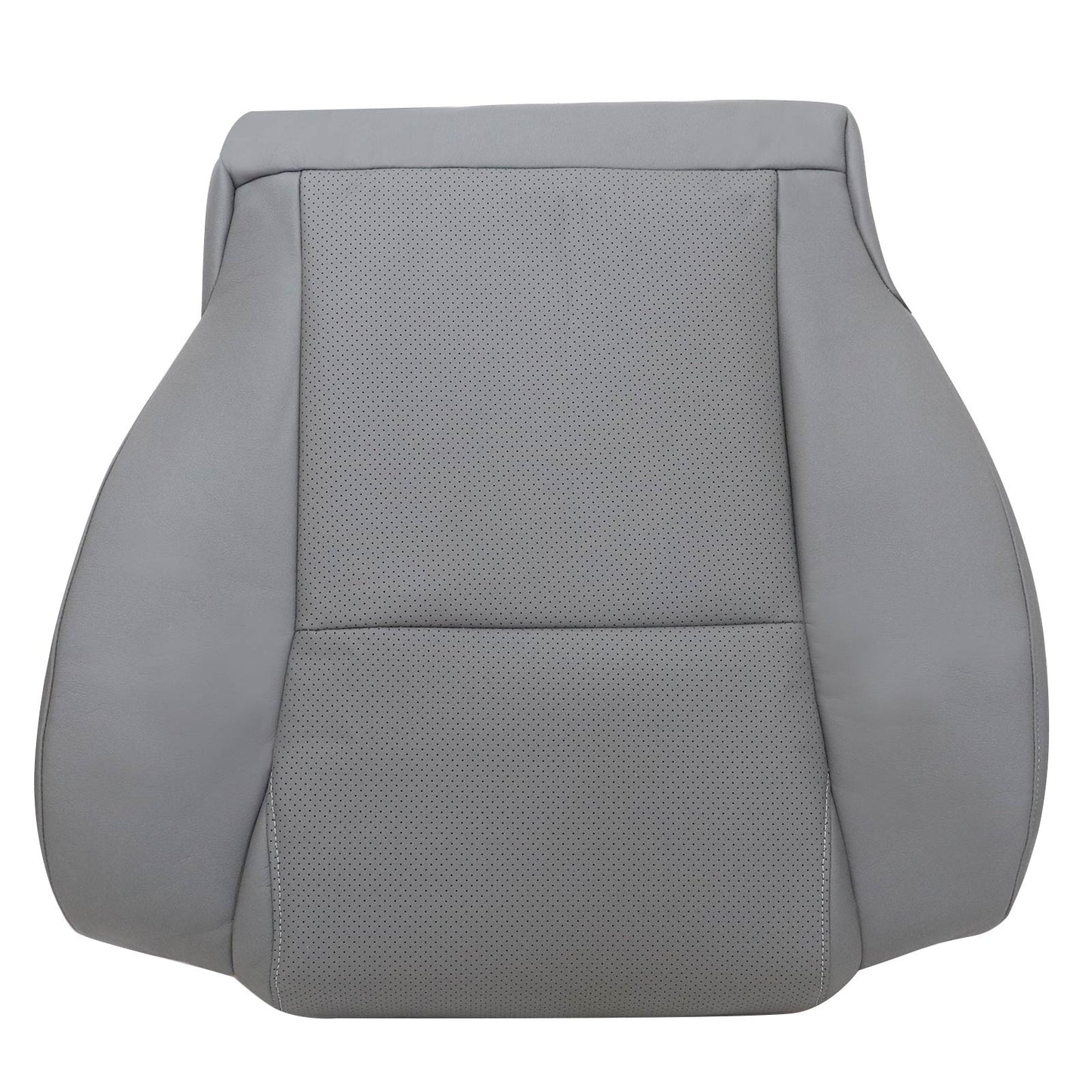 For 2007 to 2013 Toyota Sequoia Tundra Driver & Passenger Bottom Perforated Leather Seat Cover Gray