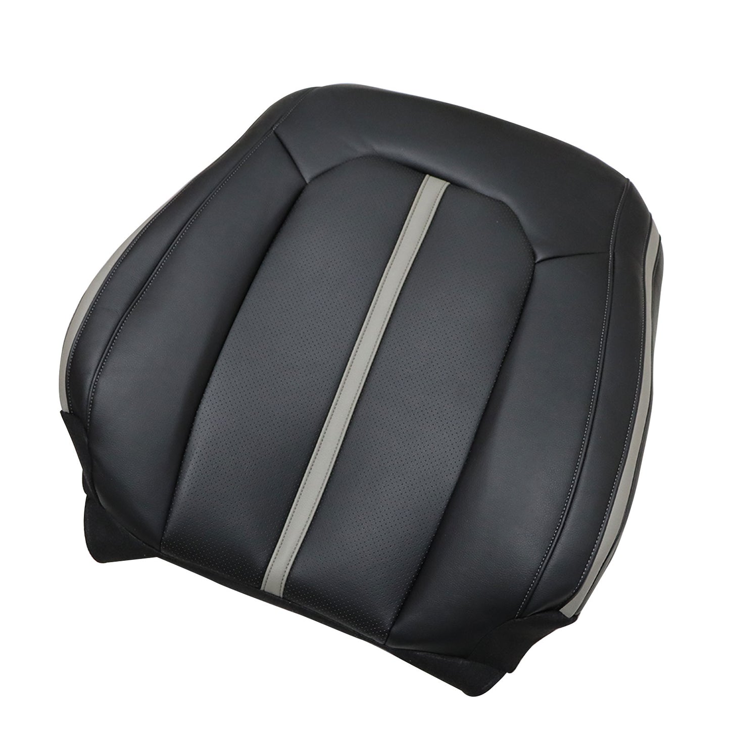 For 2015-2020 Ford F150 F250 F350 Front Driver & Passenger Bottom & Top Leather Seat Cover Black