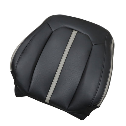 For 2015-2020 Ford F150 F250 F350 Front Driver & Passenger Bottom & Top Leather Seat Cover Black