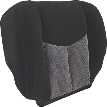 For 2003-2006 Chevy Silverado GMC Sierra 1500 2500 3500 Front Driver & Passenger Bottom & Top Cloth Seat Cover Dark Gray