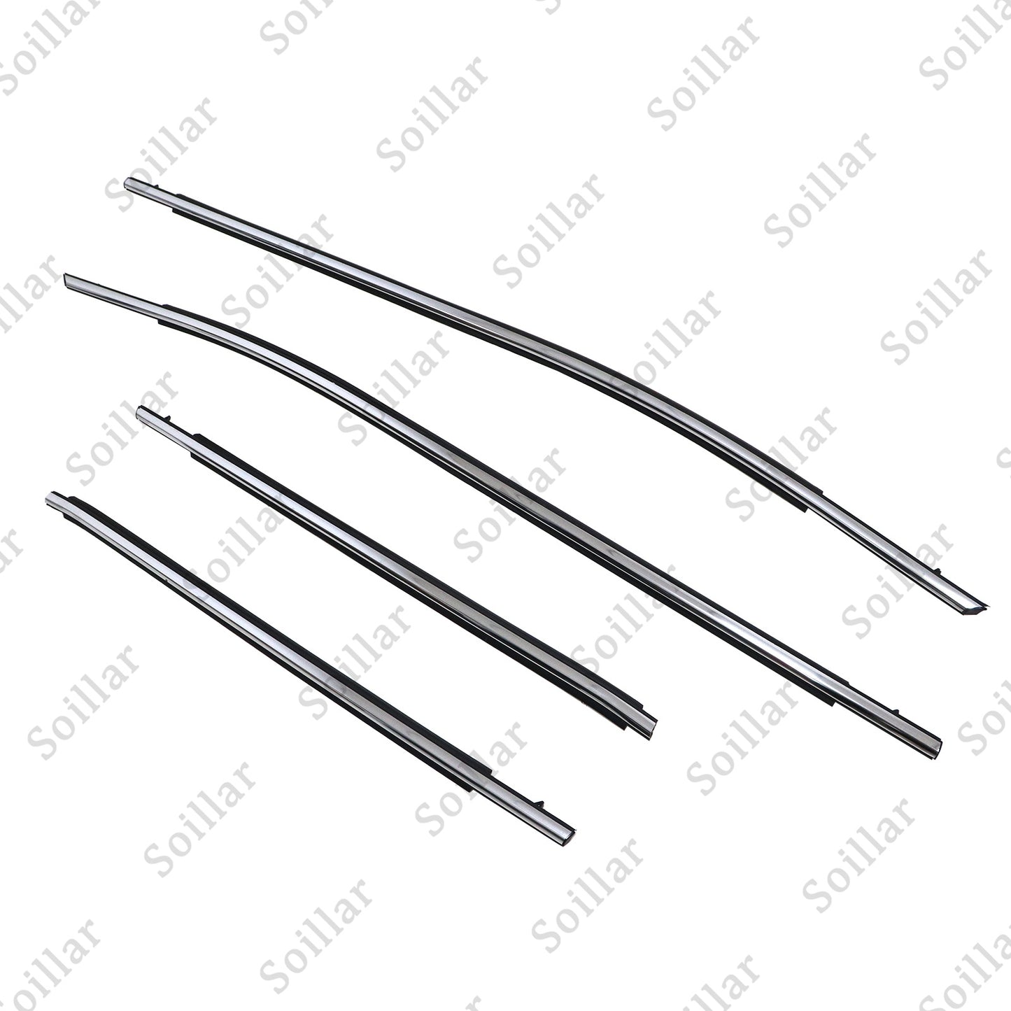 4Pcs Door Belt Molding Chrome Trim Left & Right Side For 2018-2022 Toyota Camry