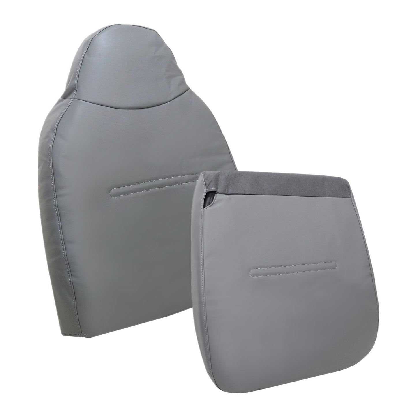 For 2001-2007 Ford F250 F350 F450 Driver-Passenger Bottom-Top Seat Cover Gray