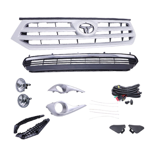 Front Bumper Upper and Lower Grille Assembly For Toyota Highlander New 2011-2013