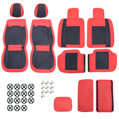 Faux Leather Full Set Car Seat Cover 5 Seat Front Rear Cushion For Toyota C-HR