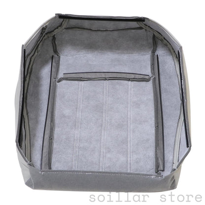 4PCS For 2005 2006 2007 2008 2009 2010 Chrysler 300C Front Both Side Driver & Passenger Bottom & Top Leather Seat Cover Gray